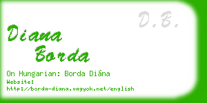 diana borda business card